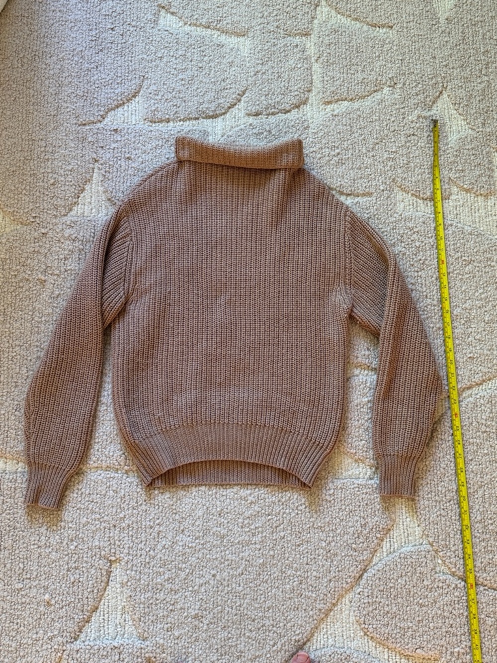 Women's Cozy Fold-Over Turtleneck Sweater - Taupe